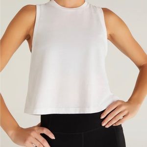 Z Supply Workout Tank- Kick Back Muscle Tee - New with tags! Size Small - White